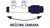 Zestaw termostatyczny zawór grzejnikowy zespolony kątowy antracyt