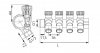 Rozdzielacz Ferro 1''x ½  4-drogowy