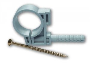 Uchwyt plastikowy boczny z kołkiem na rurę 20 10szt