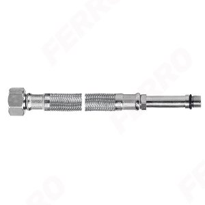 Ferro wąż w oplocie  3/8xM10x1'' L 60cm z długą końcówką