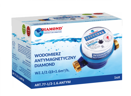 Wodomierz antymagnetyczny Diamond ZW 1/2 1,6 m3/h