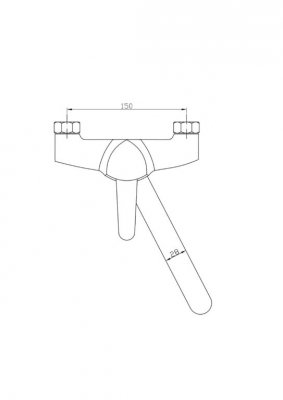 Bateria umywalkowa ścienna Diamond Teneryfa