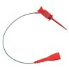 Chwytak bezp. pazurkowy CH1N-0014-R + przewód gn. 2mm CAT II 300V, 2A czerwony