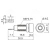 Gniazdo panelowe 4mm GL5-BK 10A, czarny