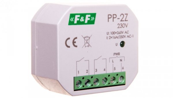 Przekaźnik elektromagnetyczny 2Z 16A 100-265V AC PP-2Z-230V