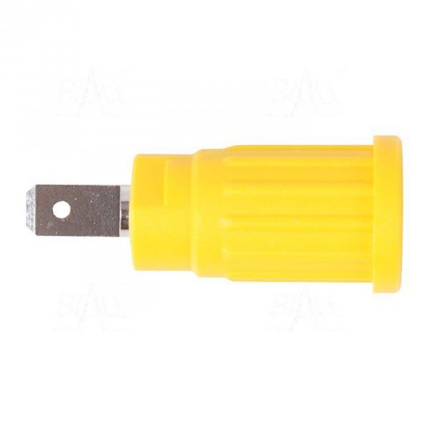 Gniazdo panelowe bezp. 4mm wcisk. SEPB1773-GY 24A CATII 1,5kV żółto-zielony