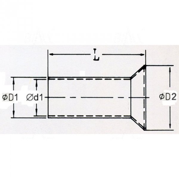 KRN025010 Tulejka nieizolow. 2,5mm2x10   100szt