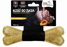 Kość do żucia dla psa na uspokojenie z kaczką, papają i kurkumą 13,5 cm