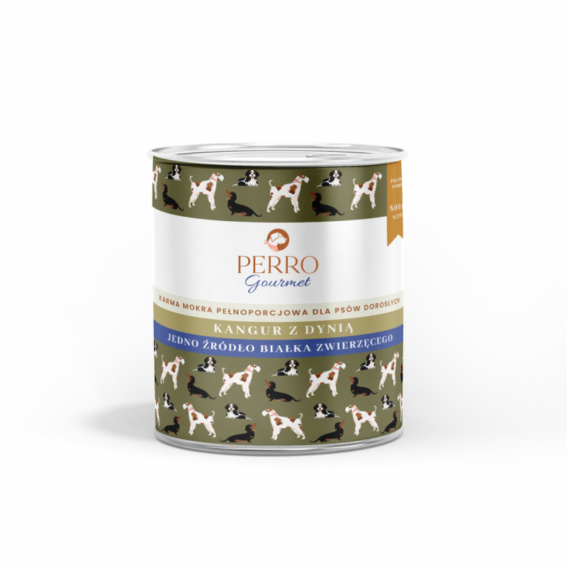 Perro Gourmet Kangur z dynią dla psów dorosłych 800g