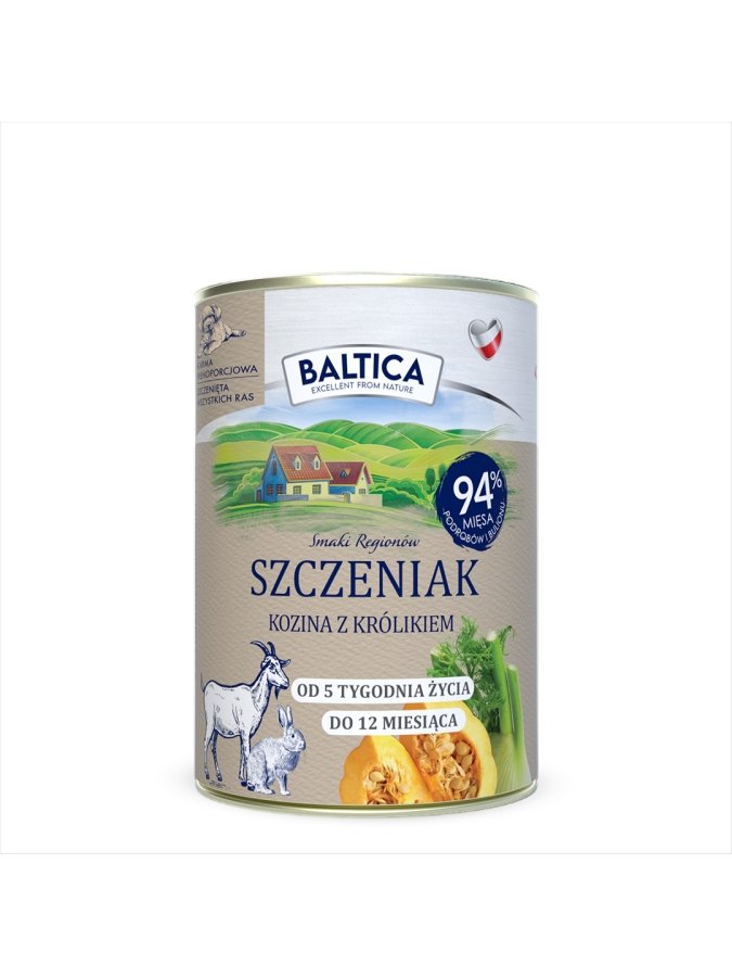 Baltica  Karma Mokra Szczeniak Kozina z Królikiem 400g