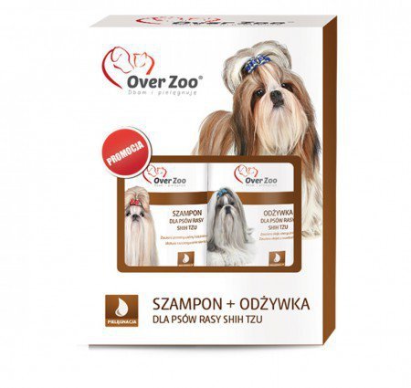 OVERZOO Dwupak dla psów rasy Shih Tzu, szampon 250ml + odżywka 240ml