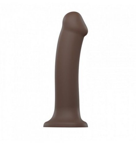 Strap-on-me Silicone Bendable Dildo Double Density Chocolate XL - klasyczne dildo 