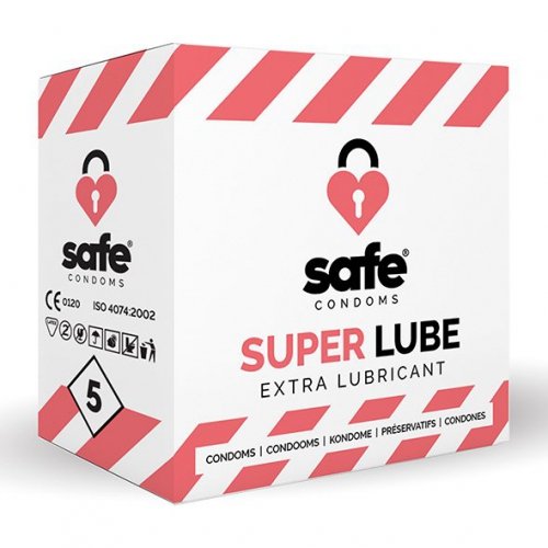 Safe Super Lube Condoms Extra Lubricant 5 szt - prezerwatywy