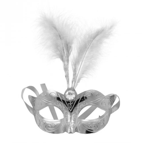 Kinky Pleasure Venetian Mask - Maska wenecka na oczy srebrna