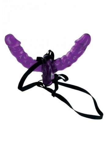 Pipedream FF Double Delight Strap-on - podwójne dildo na pasku