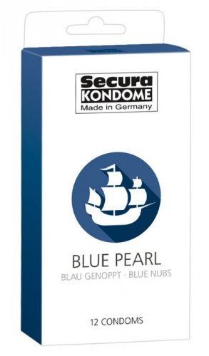 Secura Blue Pearl 12 szt.- Prezerwatywy niebieskie