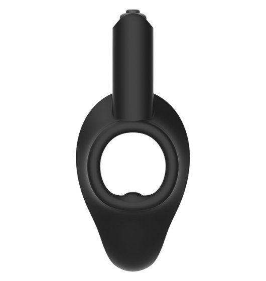 Kink Vibrating Cock Jock Silicone C-Ring 38mm - wibrujący pierścień z wypustką masującą krocze