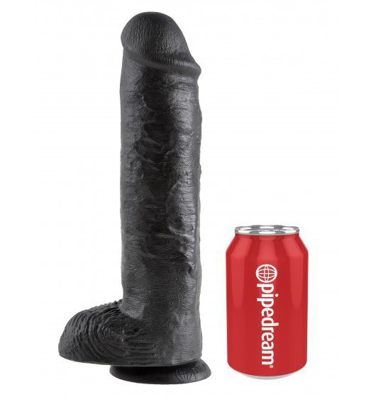 King Cock 11&quot; Cock with Balls Black