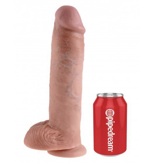 King Cock 11&quot; Cock with Balls Flesh