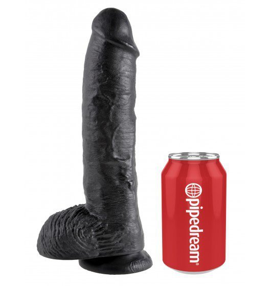 King Cock 10&quot; Cock with Balls Black