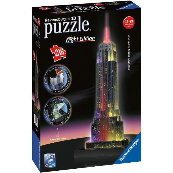 216 ELEMENTÓW 3D Empire State Building LED Night