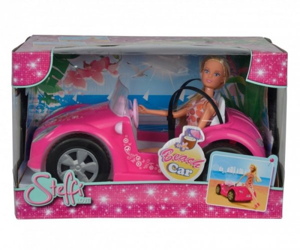 Lalka Steffi w letnim samochodzie