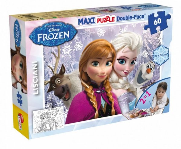Puzzle Frozen maxi 60 elementów dwustronne