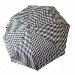 Kratka Vichy (gingham) parasolka składana Blue Drop