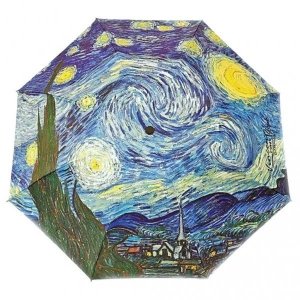 Parasolka składana full-auto - Vincent van Gogh - Gwiaździsta noc /A - wzór na wierzchu
