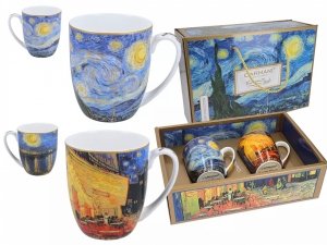 Komplet 2 kubki - Vincent van Gogh - Gwiaździsta noc i Kawiarniany taras