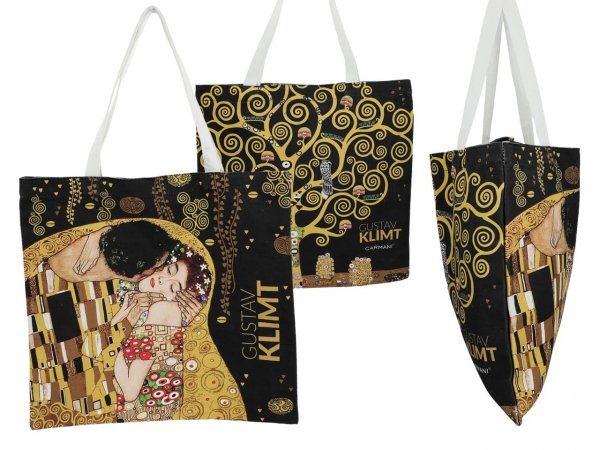 Torba płócienna - G. Klimt, Pocałunek i Drzewo życia