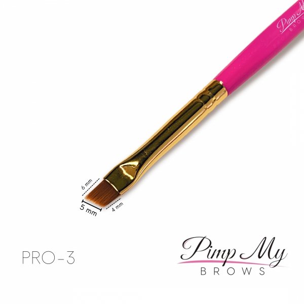 Pędzel do brwi skośny Pimp My Brows PRO – 3 od Pimp My Lashes
