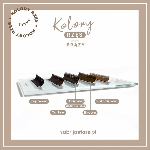 Kolory rzęs brązy - różne rodzaje