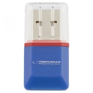 EA134B Czytnik kart micro SD USB  niebieski Esperanza