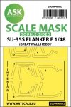 ASK M48002 Su-35S Flanker E double-sided painting mask for Great Wall Hobby 1/48 