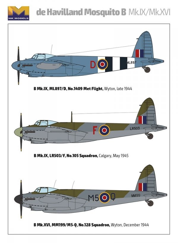 HK Model 01E16 de Havilland Mosquito B Mk.IX/Mk.XVI 1/32 