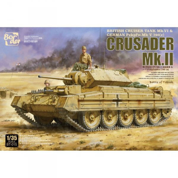 Border Model BT-015 British Cruiser Tank Mk.VI &amp; German Pzkpfw.Mk V 746(e) Crusader Mk.II