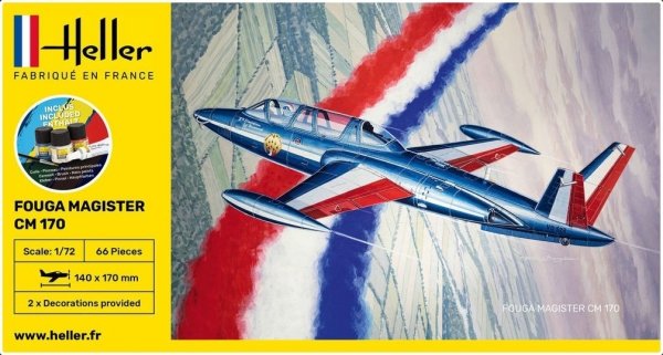 Heller 56220 Starter Set- Fouga Magister CM 170