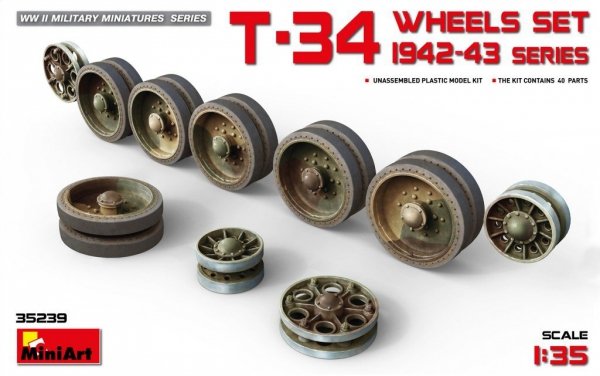 Mini Art 35239 T-34 Wheels set.1942-43 series 1/35