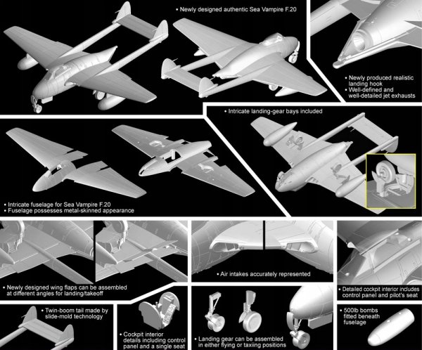 Dragon Cyber-Hobby 5112 Sea Vampire F.20 1:72