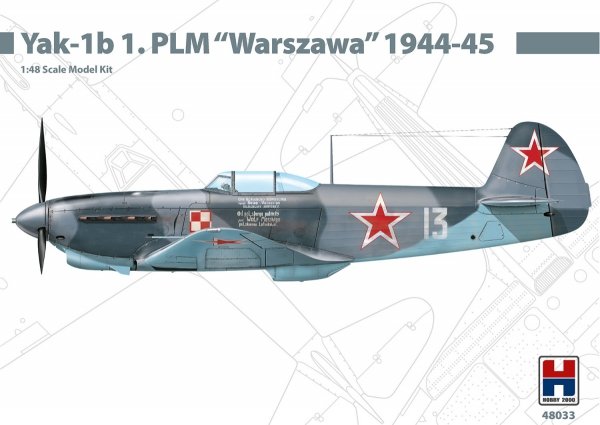 Hobby 2000 48033 Yak-1b 1. PLM &quot;Warszawa&quot; 1944-45 1/48
