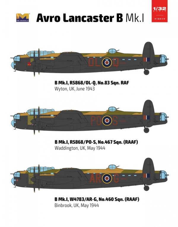 HK Models 01E010 1/32 Avro Lancaster B Mk. I