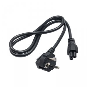 Kabel zasilający Akyga AK-NB-08A (Hybrydowa standardu C/E/F (CEE 7/7) - Euro 3-Pin / C5 / IEC 320 / IEC 320 C5 ; 1m; kolor czarn