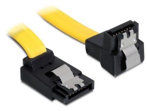 Kabel DELOCK 82821 (SATA - SATA ; 0,50m; kolor żółty)