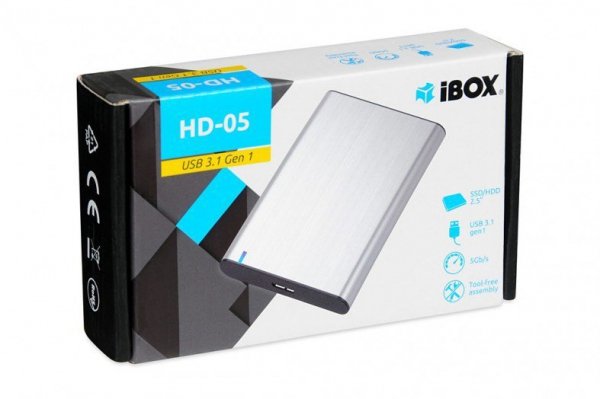 OBUDOWA I-BOX HD-05 ZEW 2,5&quot; USB 3.1 GEN.1 GREY