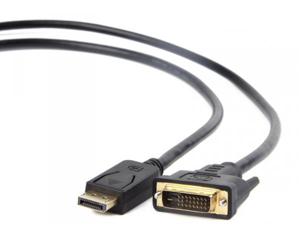 Kabel GEMBIRD CC-DPM-DVIM-6 (DisplayPort M - DVI-D M; 1,8m; kolor czarny)
