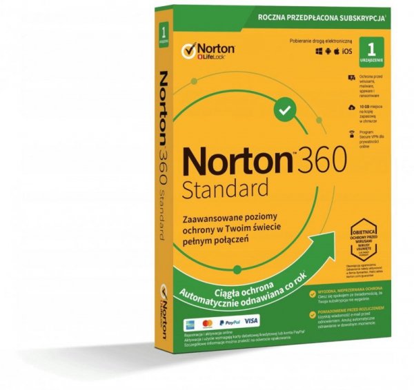 Norton 360 Standard 1D/12M BOX (NIE WYMAGA KARTY)