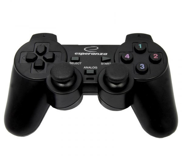Gamepad Esperanza EG102 (PC, PS3; kolor czarny)