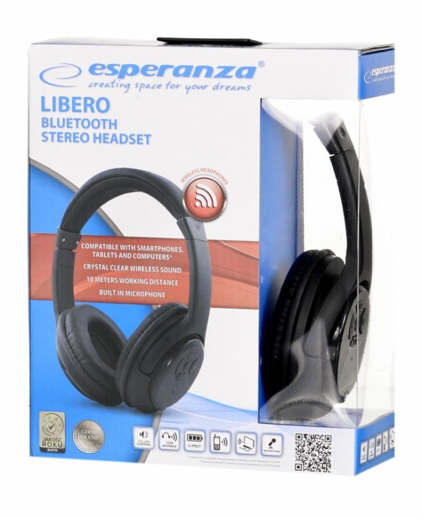 Słuchawki Esperanza LIBERO EH163K bezprzewodowe 