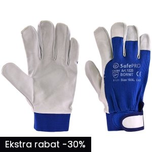 Rękawice robocze bawełniane SafePRO Bornit-P 12 par